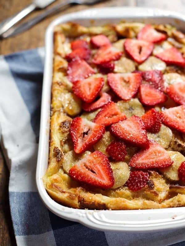 Super Easy Coconut French Toast Bake - perfect for a pretty brunch! | pinchofyum.com