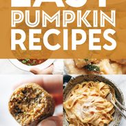 Easy pumpkin recipes in a collage.
