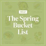 Spring bucket list recap image.