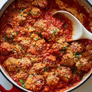 A picture of Ricotta Meatballs with the Crispy Topping