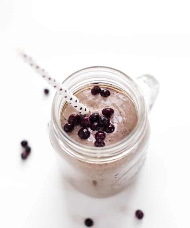 Honey and Wild Blueberry Smoothie - so simple and refreshing. A perfect start to the day! | pinchofyum.com