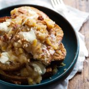A picture of French Toast with Pear Chutney and Mascarpone