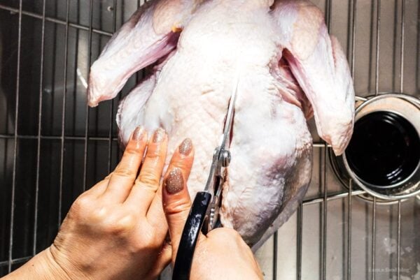 removing turkey backbone | www.iamafoodblog.com