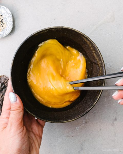 Soft Scrambled Japanese Tamago Rice Bowl Recipe | www.iamafoodblog.com