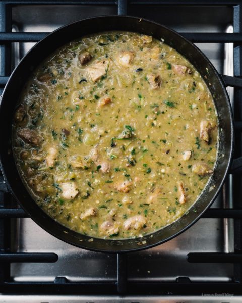 Slow Cooker Green Chili Hatch Chile Verde Recipe | www.iamafoodblog.com