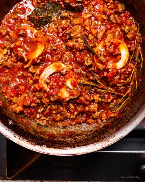 Umbria Inspired Bone Marrow Ragu with Rosemary | www.iamafoodblog.com