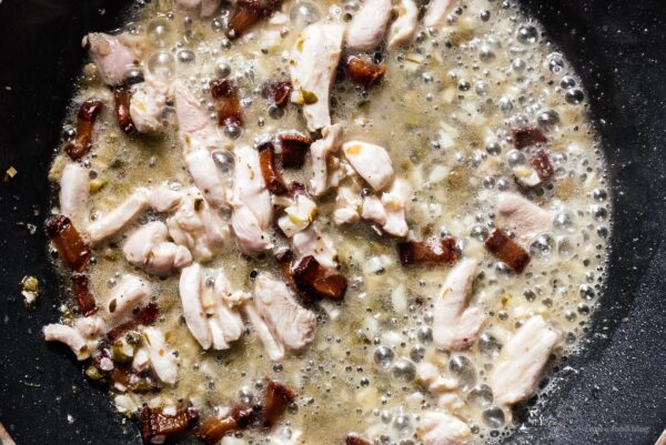 The Creamiest Creamy Chicken and Bacon Pasta Recipe | www.iamafoodblog.com