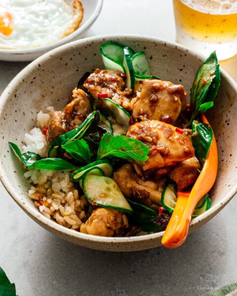 Thai Basil Chicken Recipe | www.iamafoodblog.com