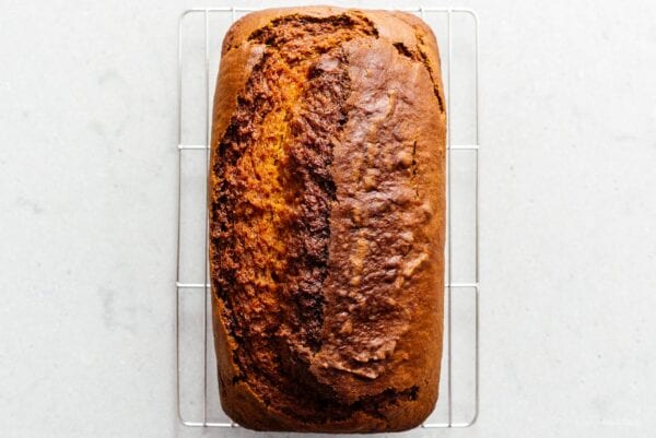 pumpkin bread cooling on rack | www.iamafoodblog.com