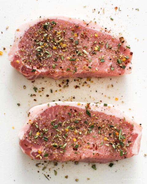 pork chops alla porchetta air fryer pork chops | www.iamafoodblog.com