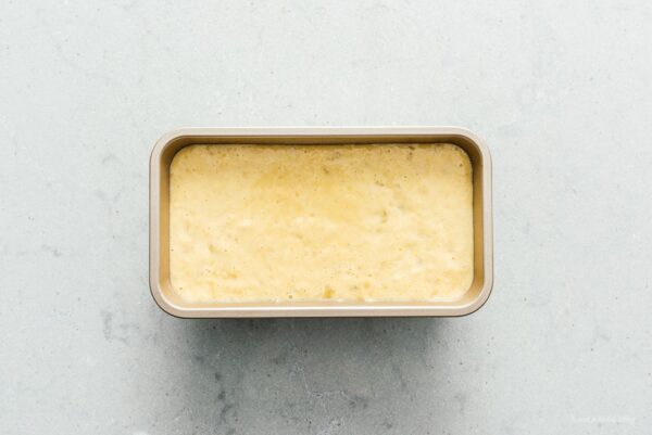 banana bread batter in tin | www.iamafoodblog.com