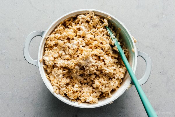 making rice krispie treats | www.iamafoodblog.com