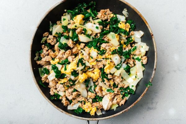 egg roll in a bowl with egg | www.iamafoodblog.com