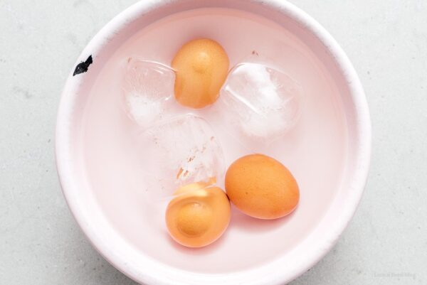 eggs in an ice bath | www.iamafoodblog.com