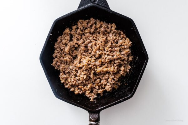 crumbled breakfast sausage | www.iamafoodblog.com