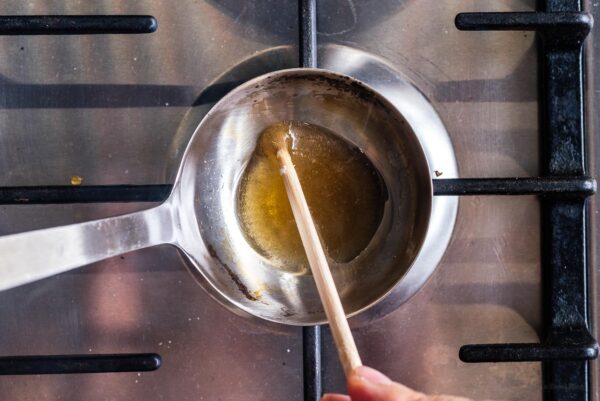 making caramel for dalgona candy | www.iamafoodblog.com