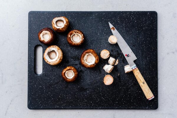 trimming mushrooms | www.iamafoodblog.com