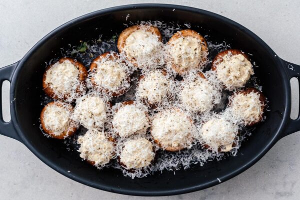stuffed mushrooms ready to bake | www.iamafoodblog.com