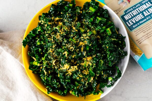 vegan kale salad with nutritional yeast | www.iamafoodblog.com