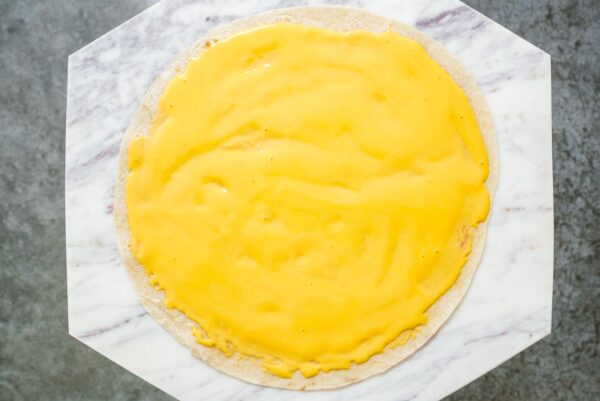 nacho cheese on tortilla | www.iamafoodblog.com