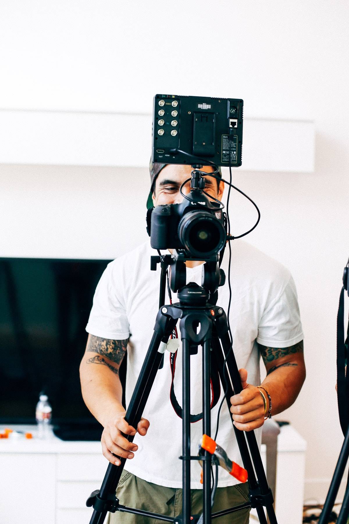 Man behind a camera.